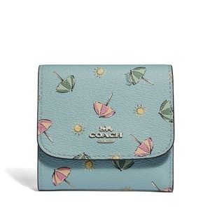 COACH NWT Small Wallet With Beach Umbrella Print